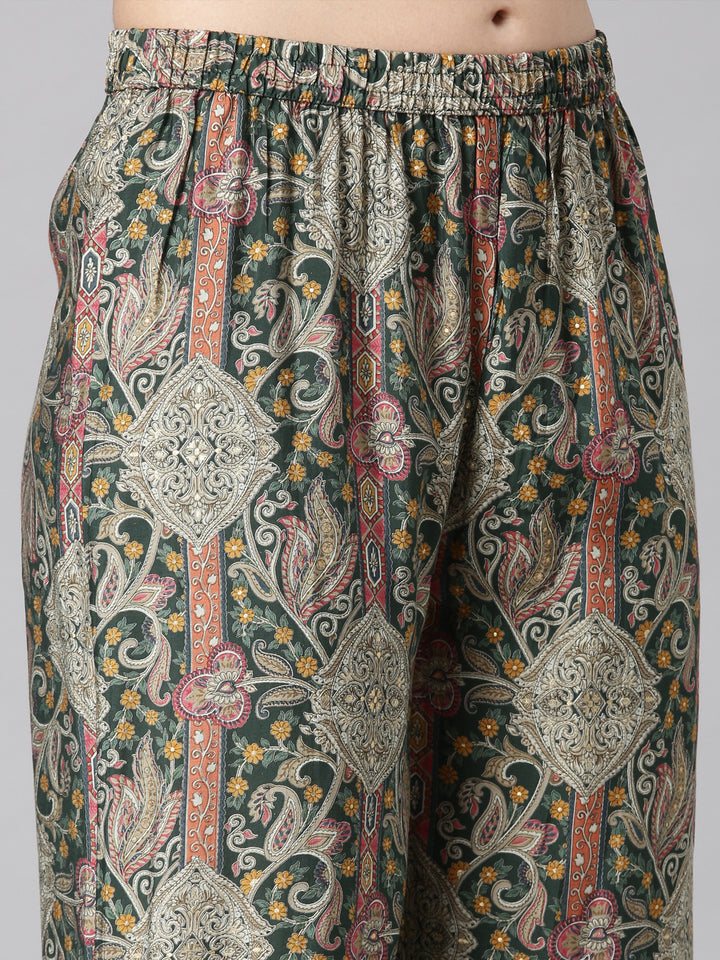 Neerus Yellow Solid Straight Kurta and Palazzos