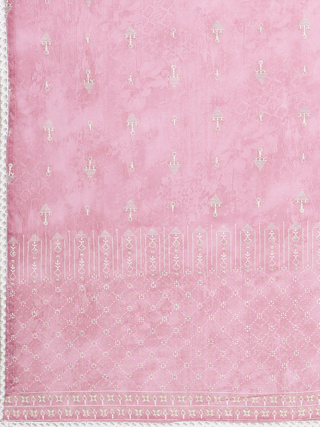 Neerus Pink cotton printed suit set - detail view 4
