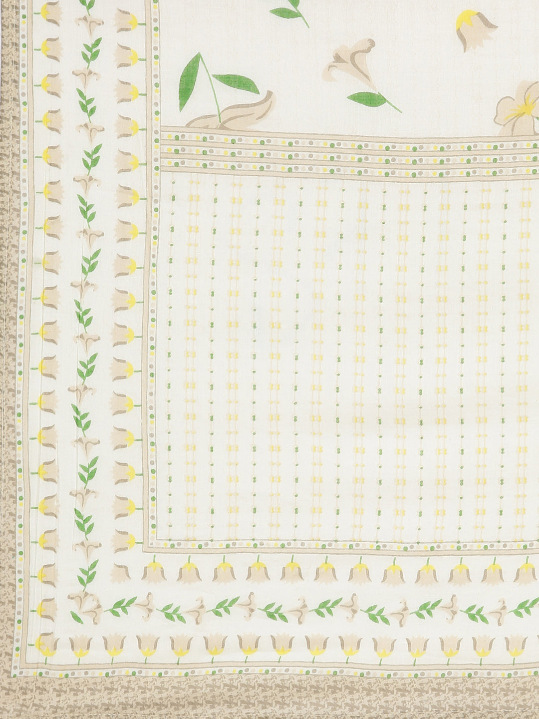 Neerus White printed straight suit set - detail view 4