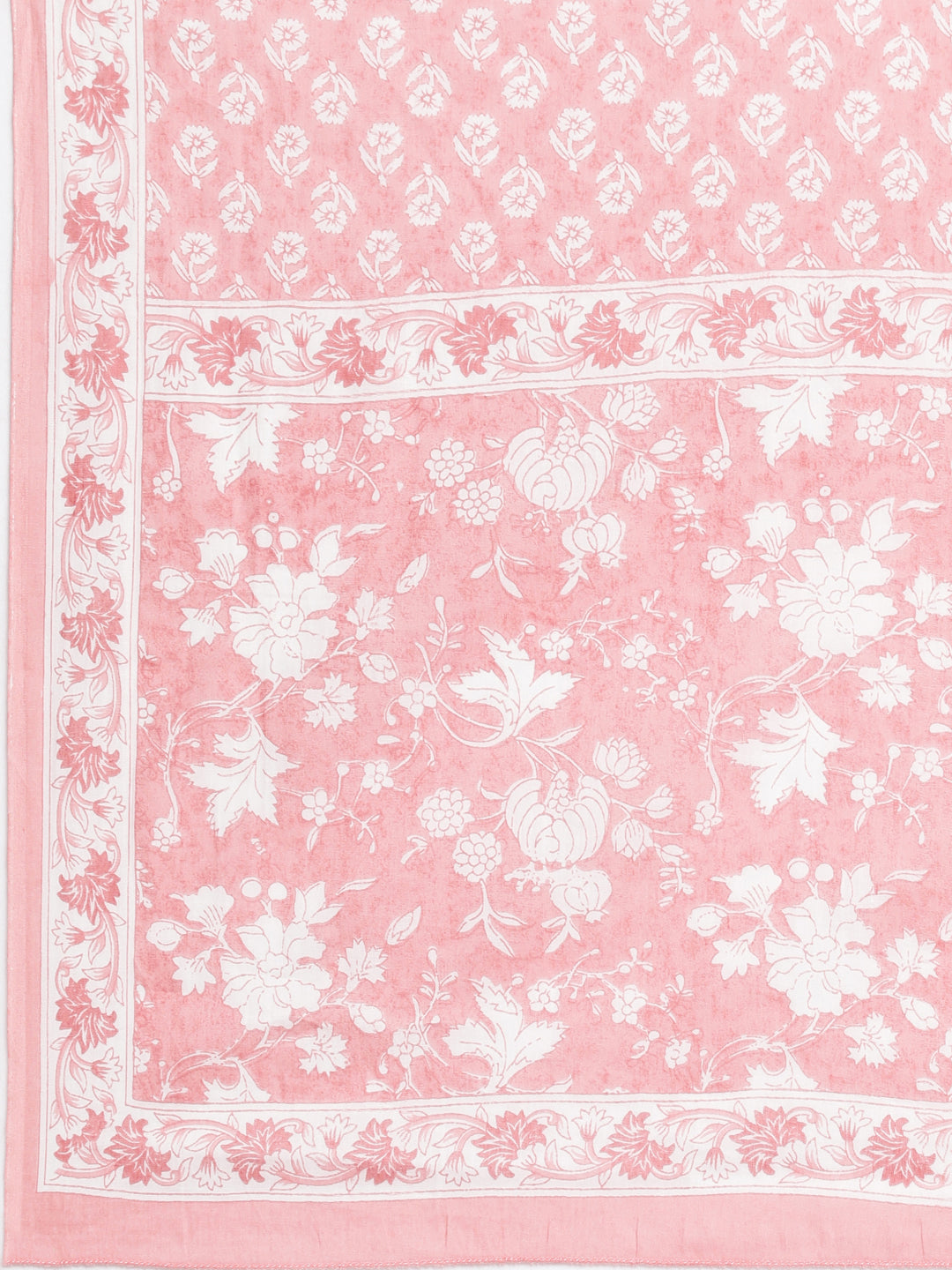 Neerus Pink cotton printed suit set - detail view 5