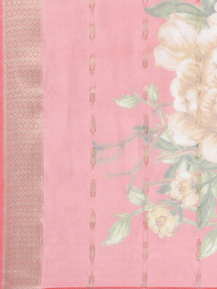 Neerus Red Solid Straight Kurta and Trousers With Dupatta