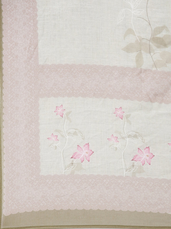 Neerus Green Solid Straight Kurta and Trousers With Dupatta