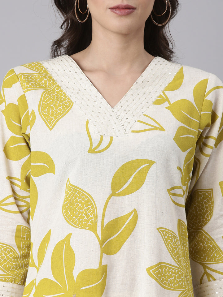 Lime Flex Block Print Two Piece Set