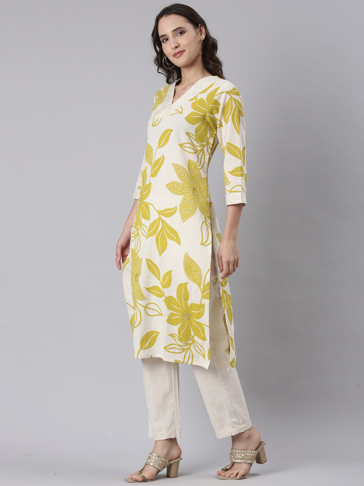 Lime Flex Block Print Two Piece Set