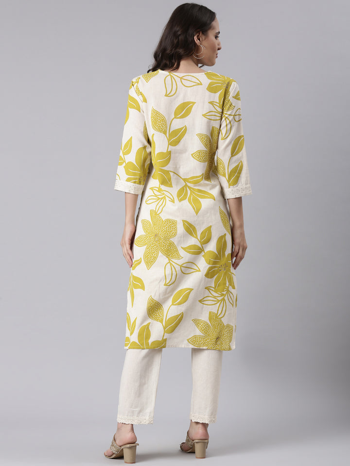 Lime Flex Block Print Two Piece Set