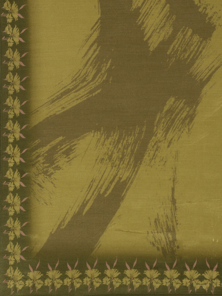 Cream Muslin Floral Printed Three Piece Set