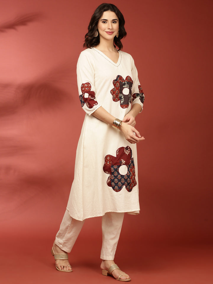 Off White Flex Two Piece Set