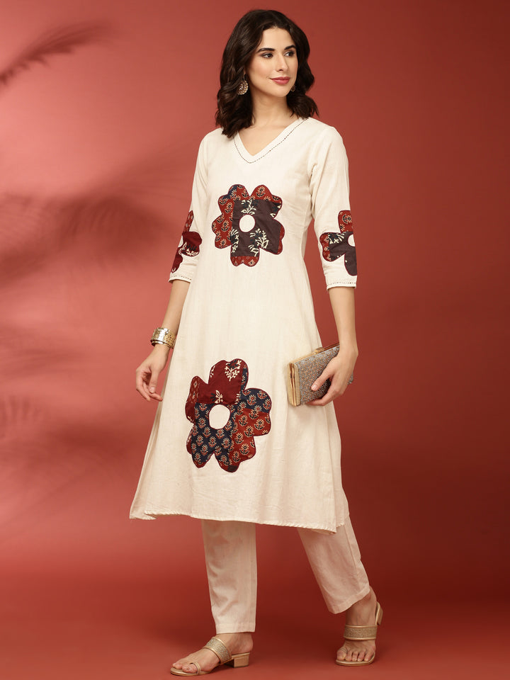 Off White Flex Two Piece Set