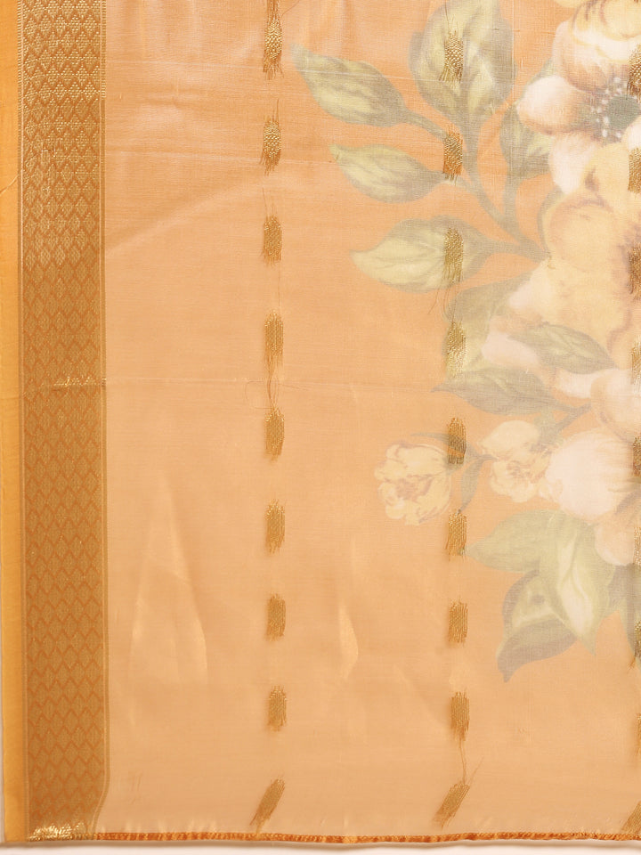 Bright Orange Muslin Three Piece Set