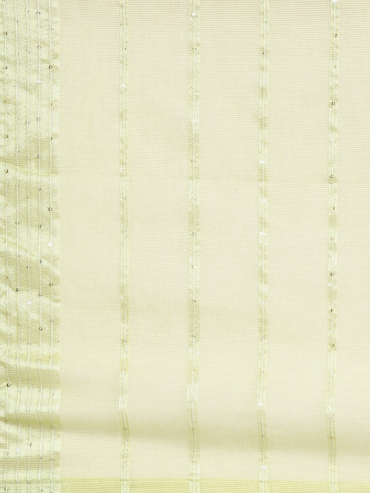 Neerus Yellow Casual Chevron Anarkali Kurta and Trousers With Dupatta