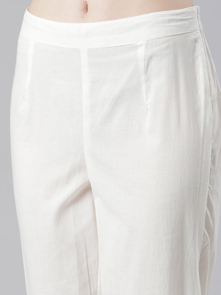 Neerus Blue Printed Anarkali Kurta and Trousers With Dupatta