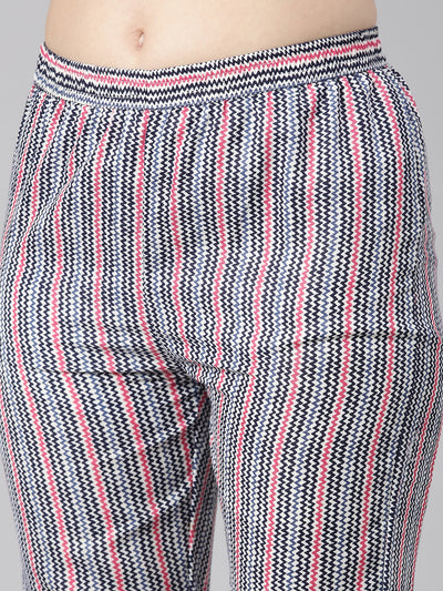 Neerus Multi Printed Straight Kurta and Trousers With Dupatta