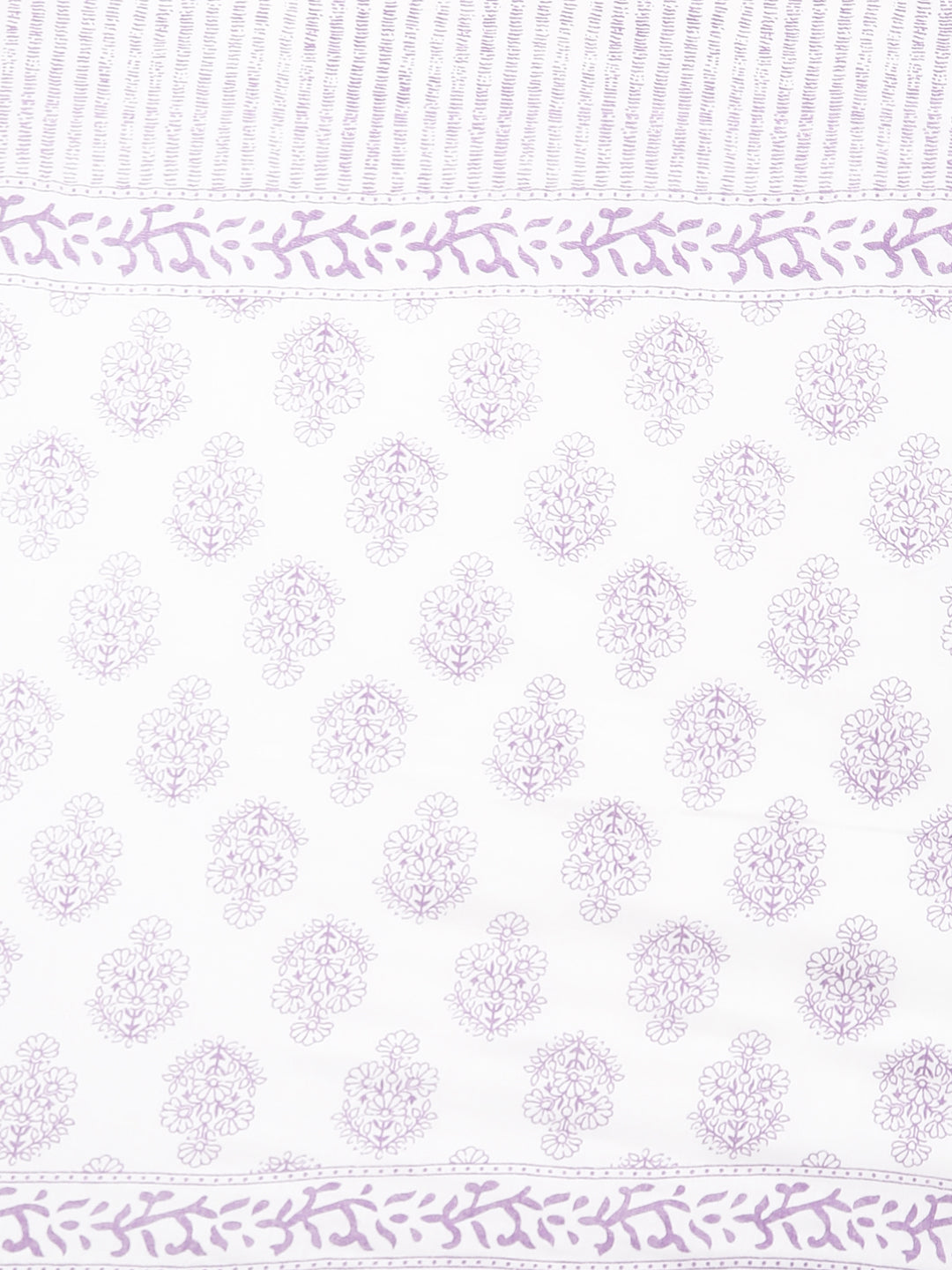 Neerus Lavender Printed Straight Kurta and Trousers With Dupatta