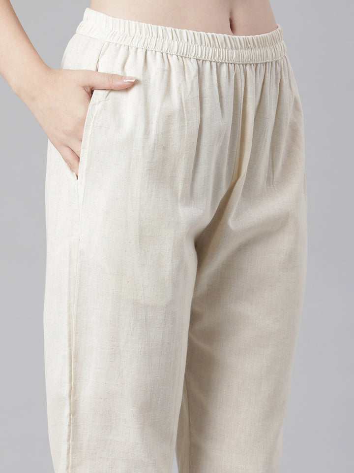 Neerus Black Printed Straight Kurta and Trousers With Dupatta