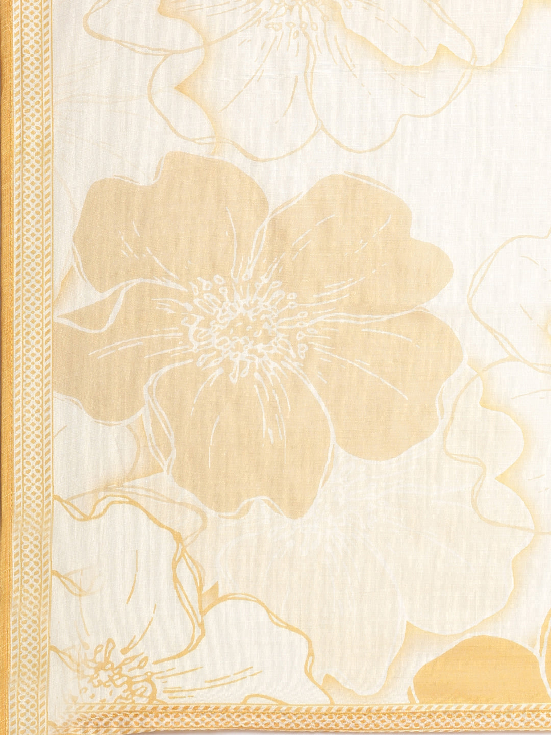 Neerus Yellow Printed Straight Kurta and Trousers With Dupatta