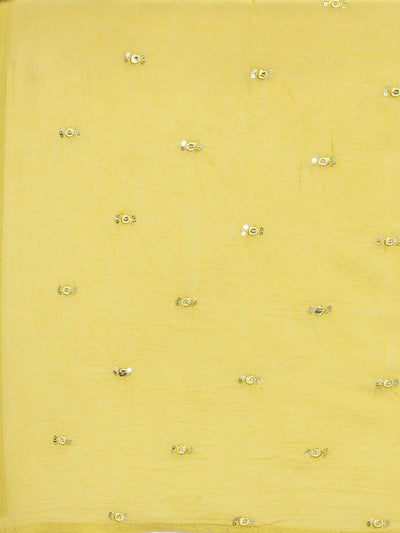 Neerus Yellow Printed Anarkali Kurta and Trousers With Dupatta