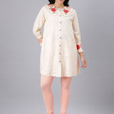 Neerus Pink Casual Solid Straight Kurtis