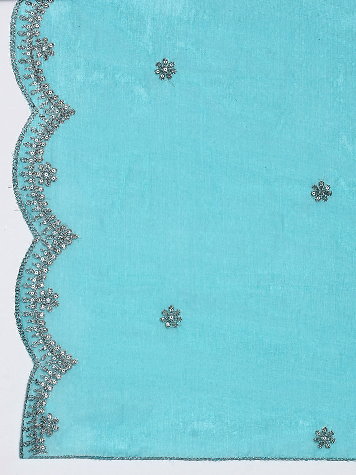 Sea Green Vichithraa Silk Anarkali Three Piece Suit Set