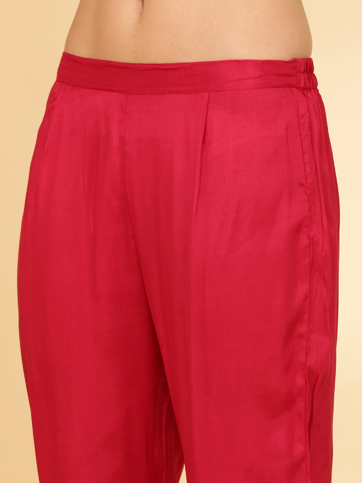 Pink Crepe Two Piece Set