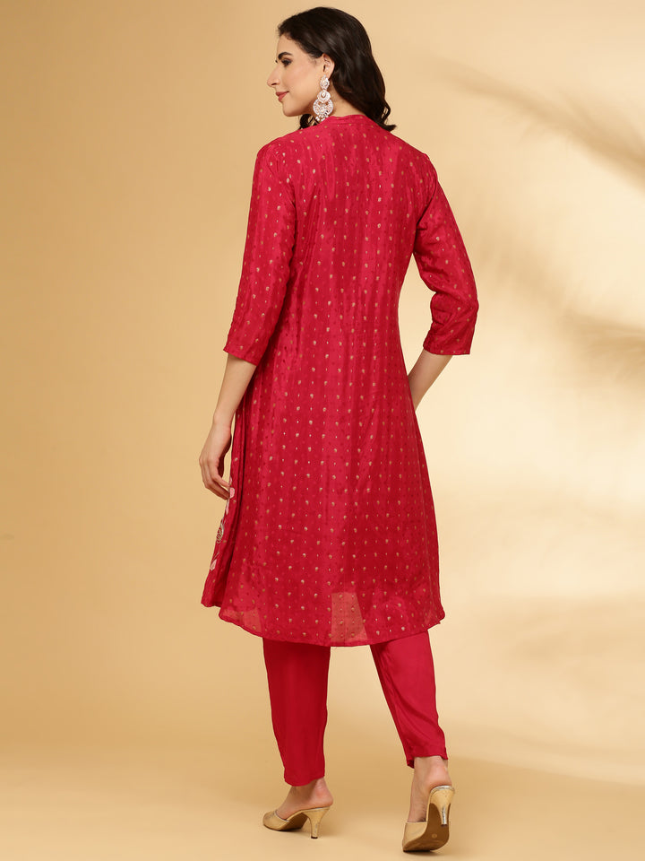 Pink Crepe Two Piece Set