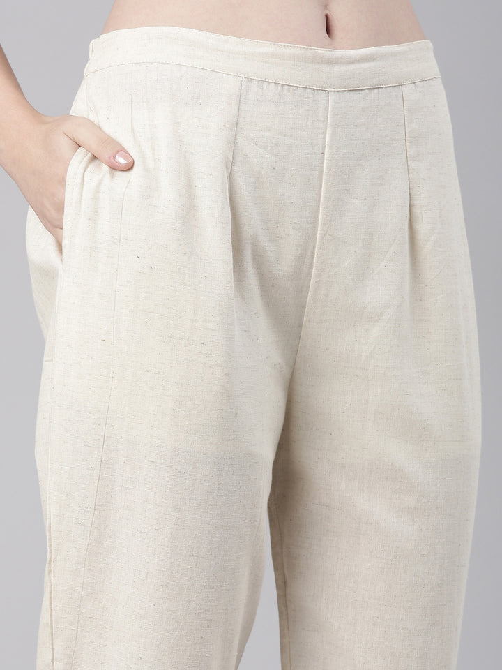 Neerus Blue Casual Printed Kurti with Trousers