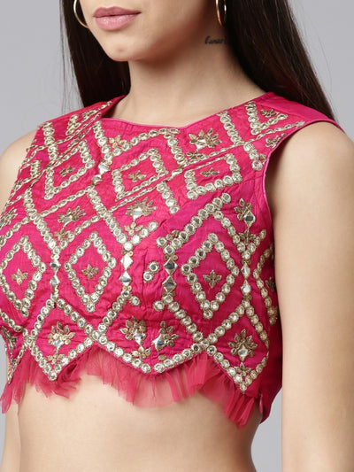 Neeru's Rani Color Silk Fabric Fusion Set