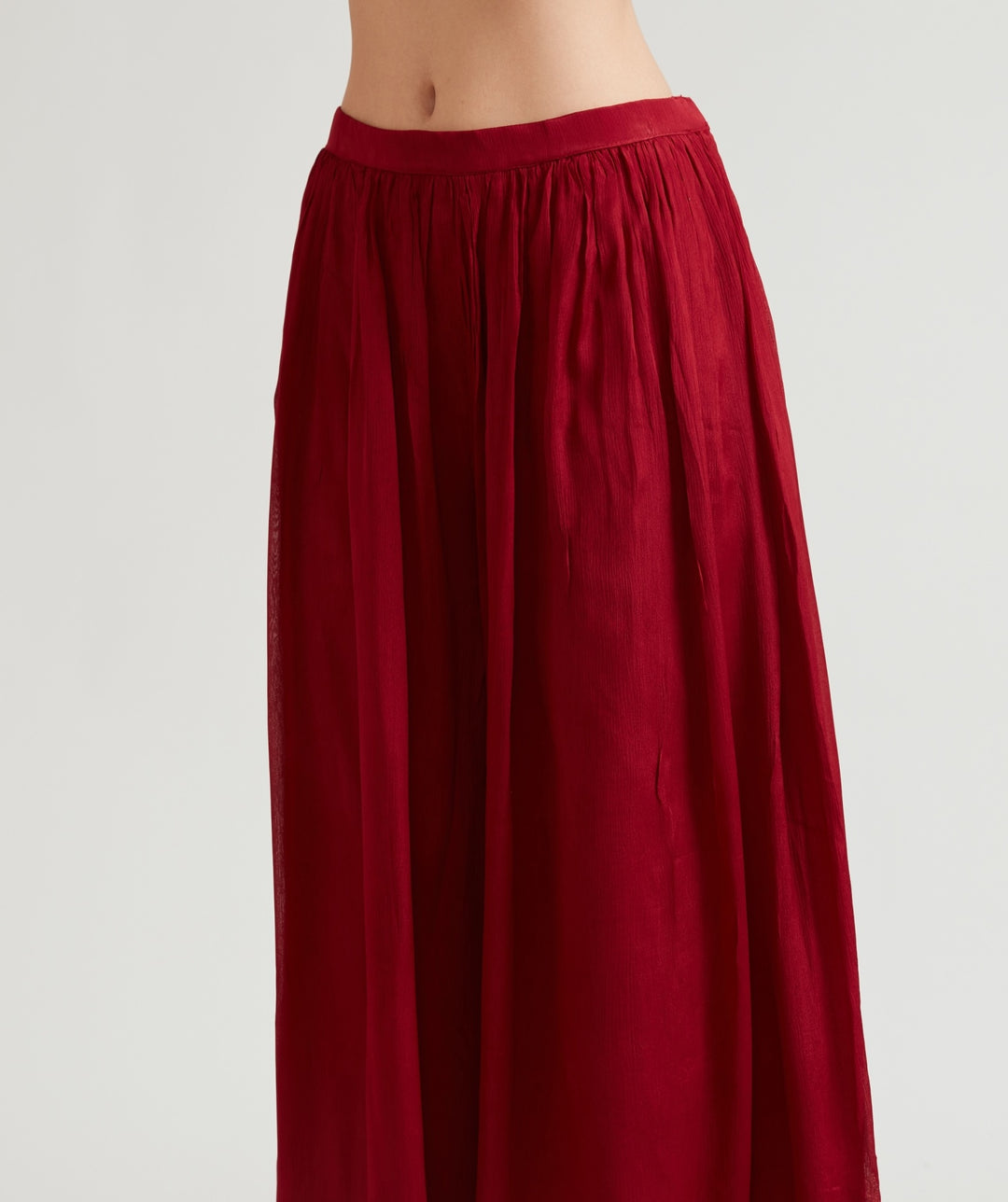 Neerus Women Peach-Coloured Kurta and Palazzos With Dupatta