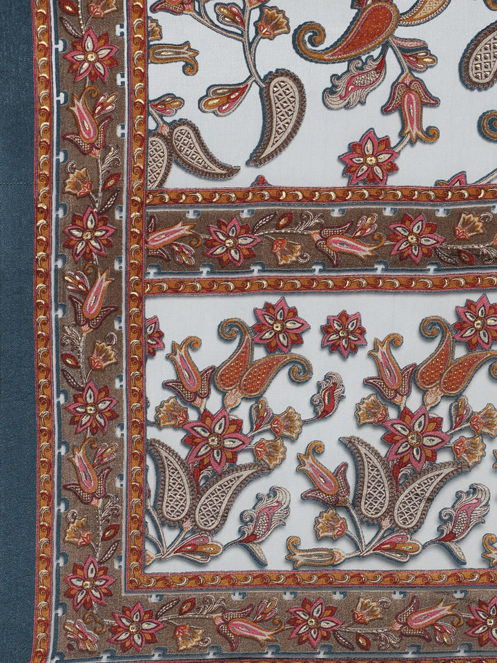 Peacock Modal Silk Three Piece Suit Set