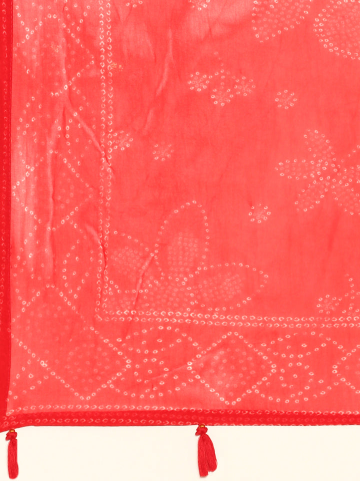 Red Handed embroidery three piece suit set