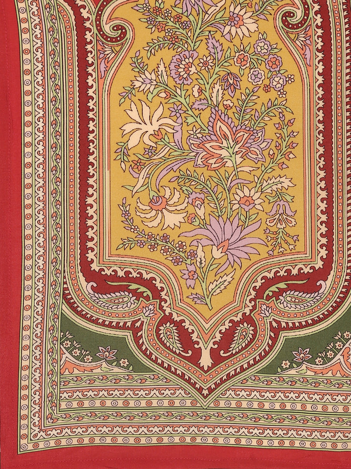 Cream Crepe Digital Print Three Piece Set