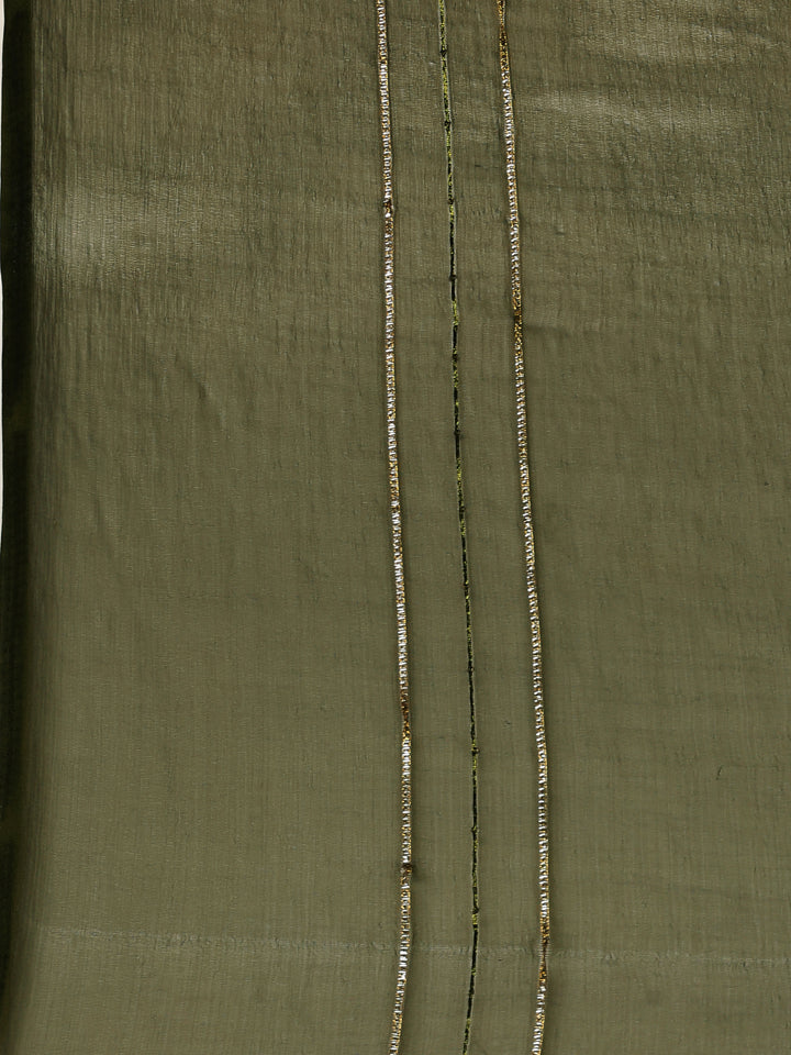 Olive Chinnon Printed Three Piece Set