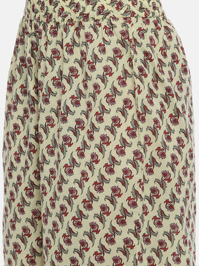 Neerus Women Green  Red Printed Kurta with Trousers