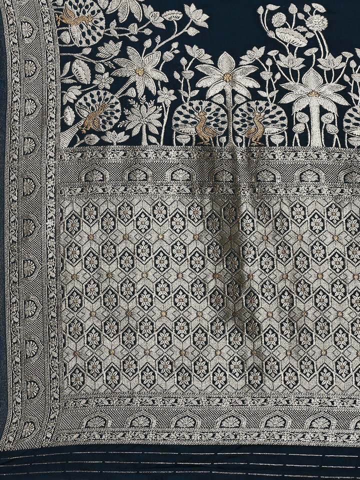 Peacock banaras silk saree