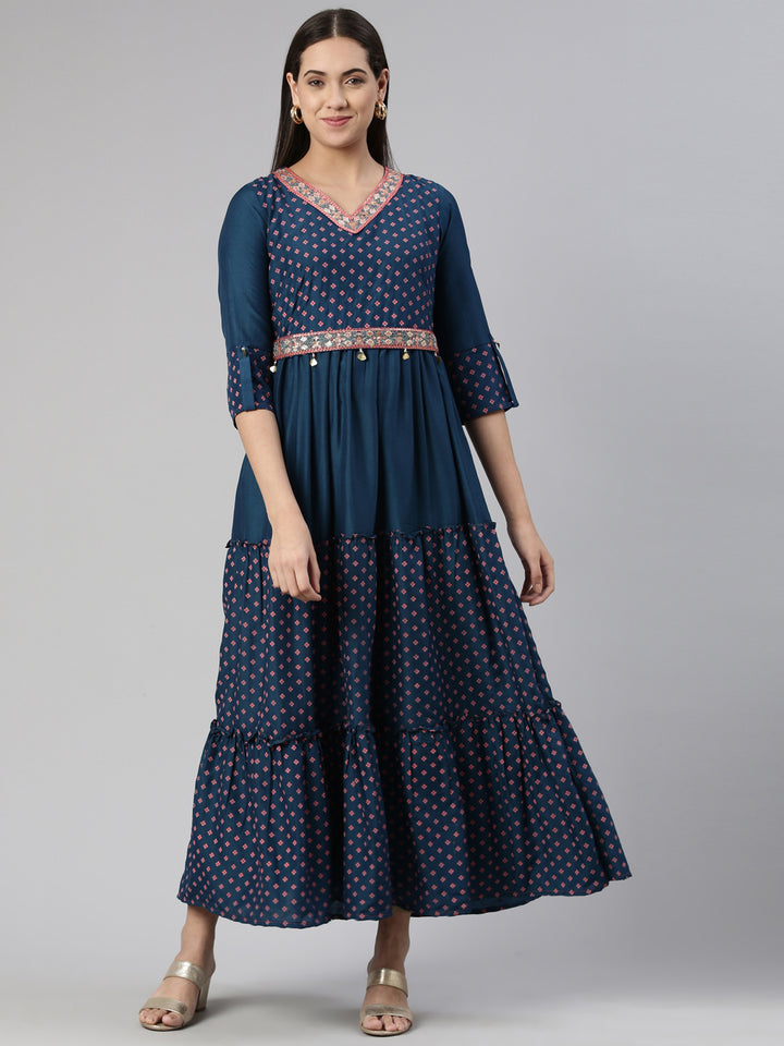 Neerus Ethnic Motifs Ethnic Maxi Dress
