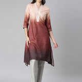 Neerus Brown Casual Solid Kurtas