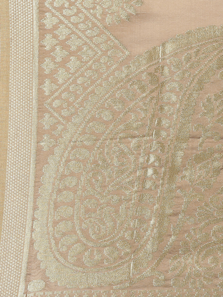 Neerus Women Brown Golden Ethnic Motifs Thread Work Kurta