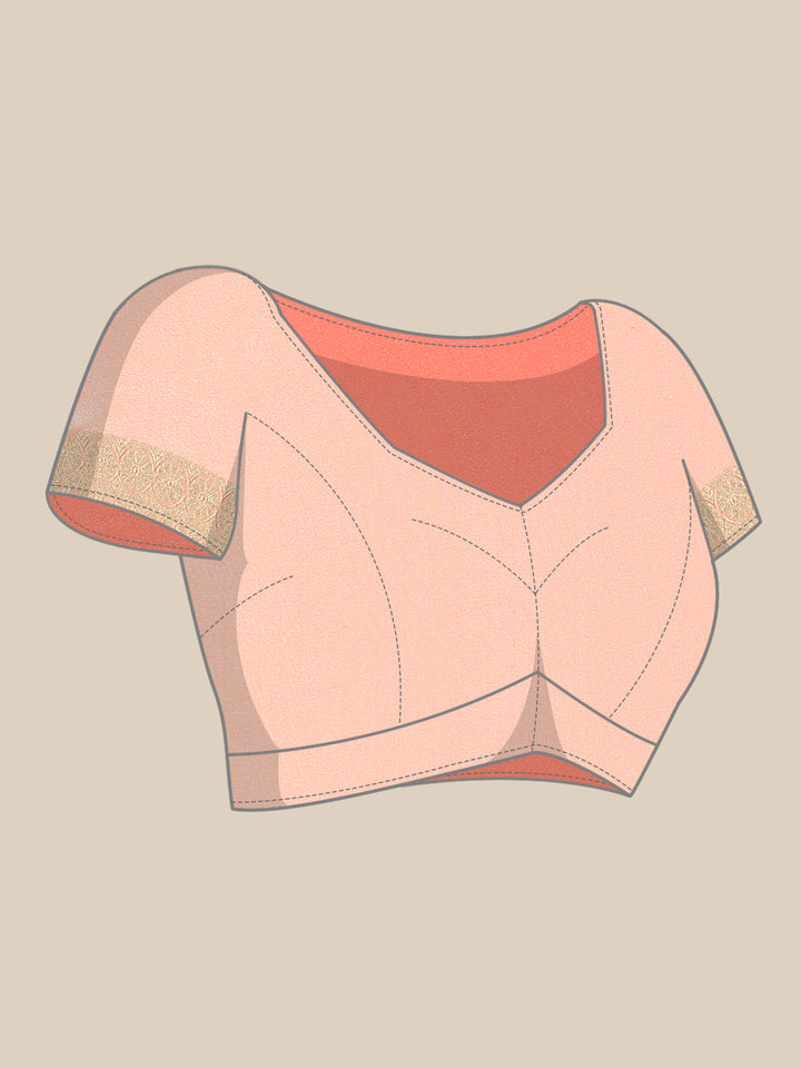 Blue Mysore crepe saree with Zari contrast border