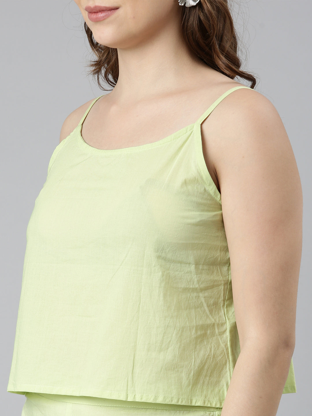 Neerus Green cotton printed kurta set with trousers - detail view 3