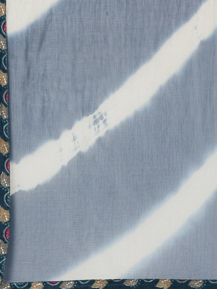 Neerus Blue printed floral suit set - detail view 4
