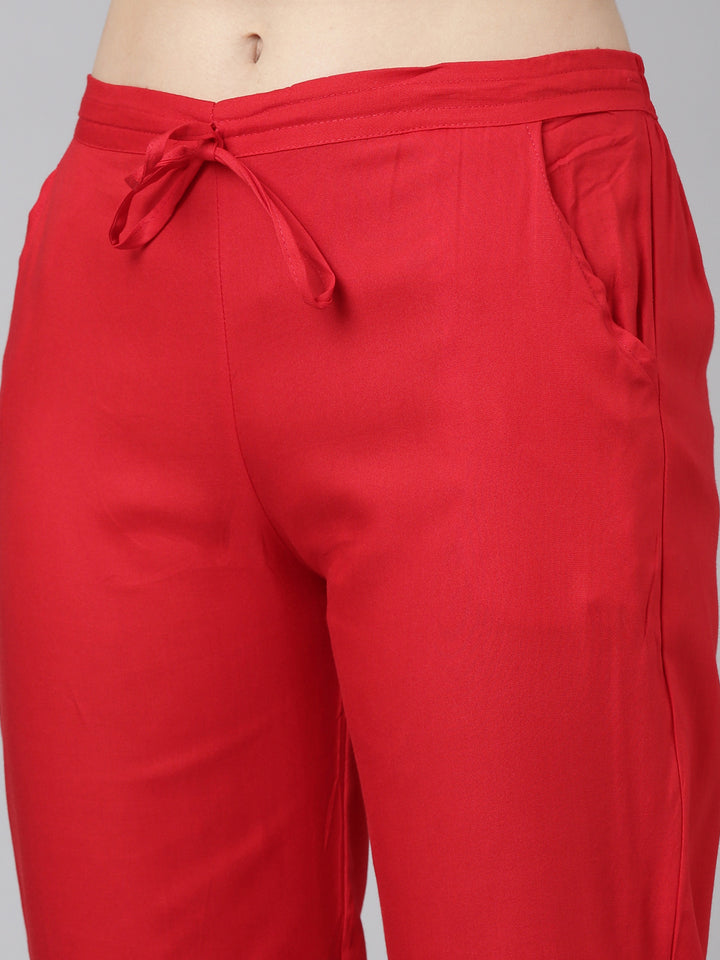 Neerus Yellow Regular Straight Printed Kurta And Trousers With Dupatta