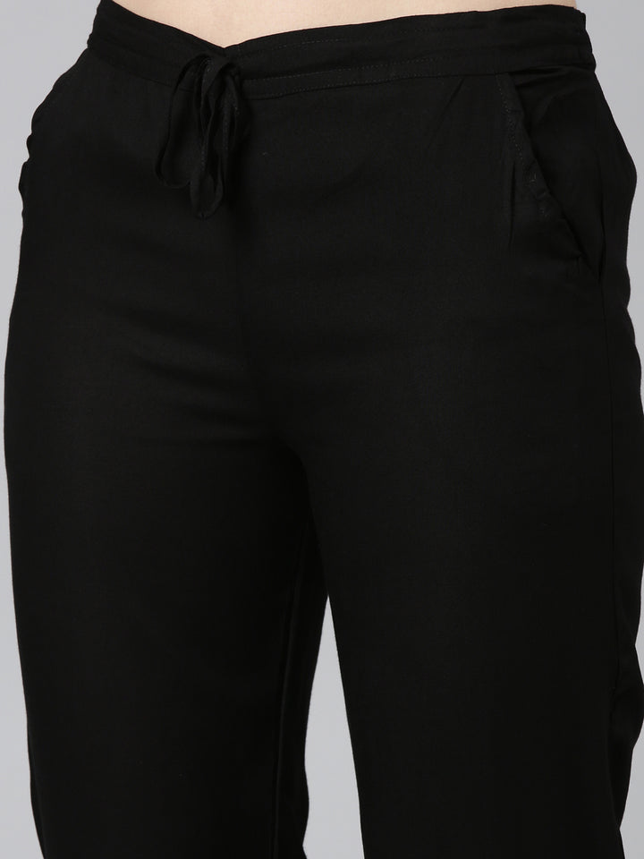 Neerus Red Regular Straight Printed Kurta And Trousers With Dupatta