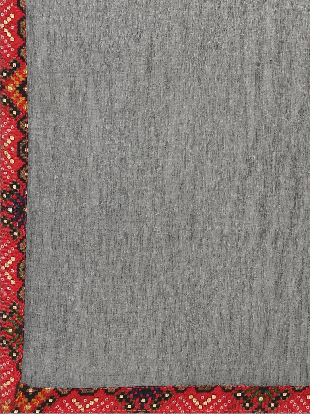 Neerus Red Regular Straight Printed Kurta And Trousers With Dupatta