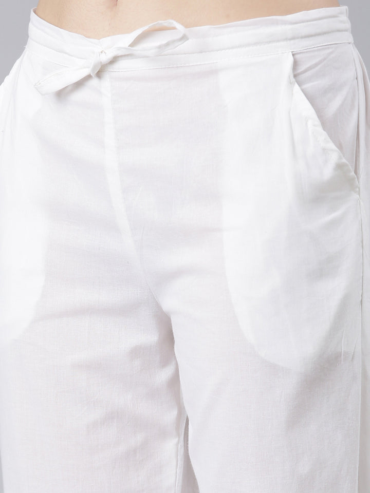 Neerus Yellow Regular Straight Printed Kurta And Trousers With Dupatta