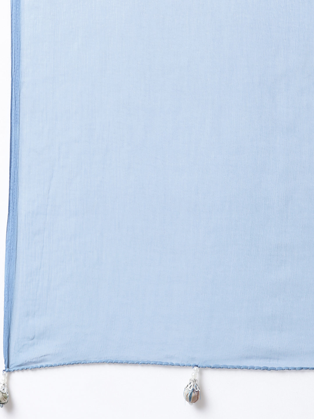 Neerus Blue printed floral straight suit set - detail view 4