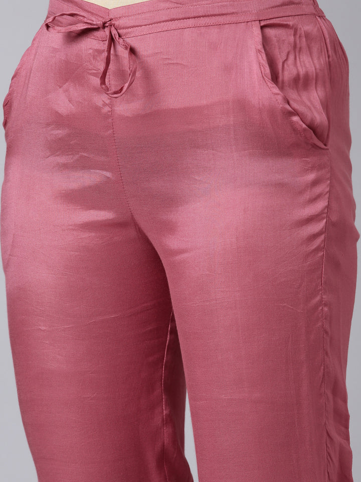 Neerus Pink printed floral suit set - detail view 3