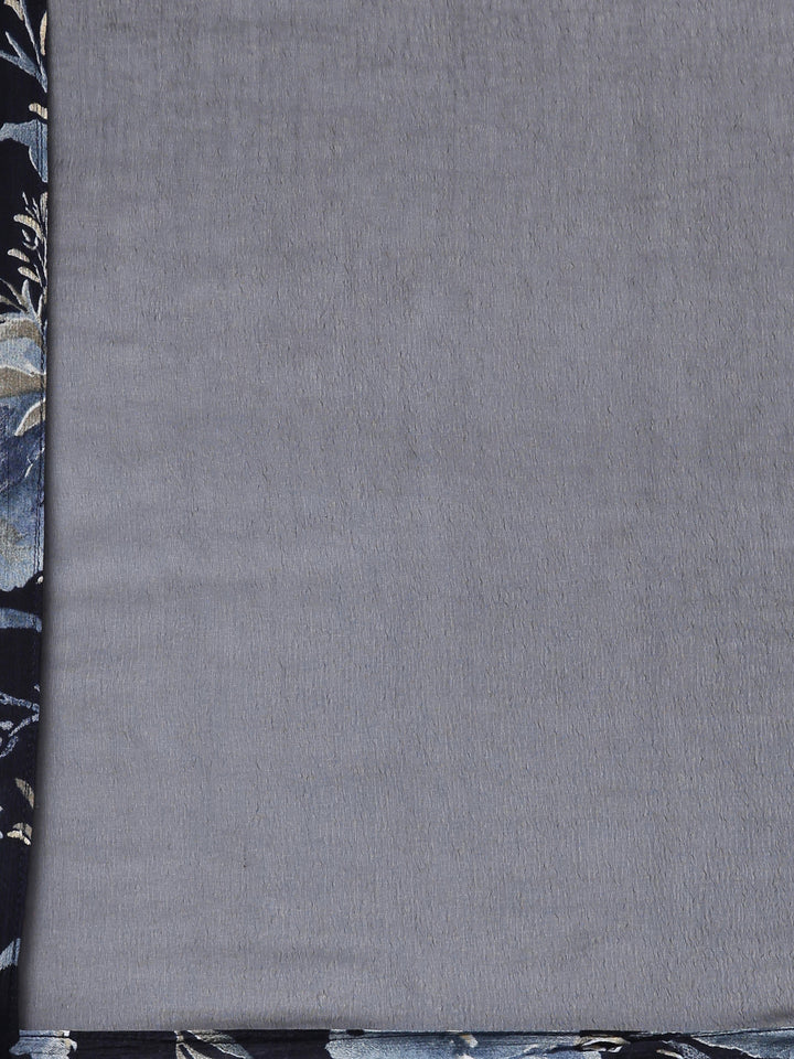 Neerus Blue printed floral suit set - detail view 4