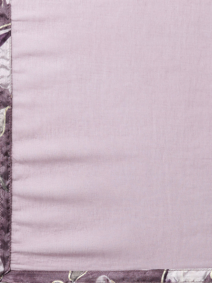 Neerus Purple printed floral suit set - detail view 4