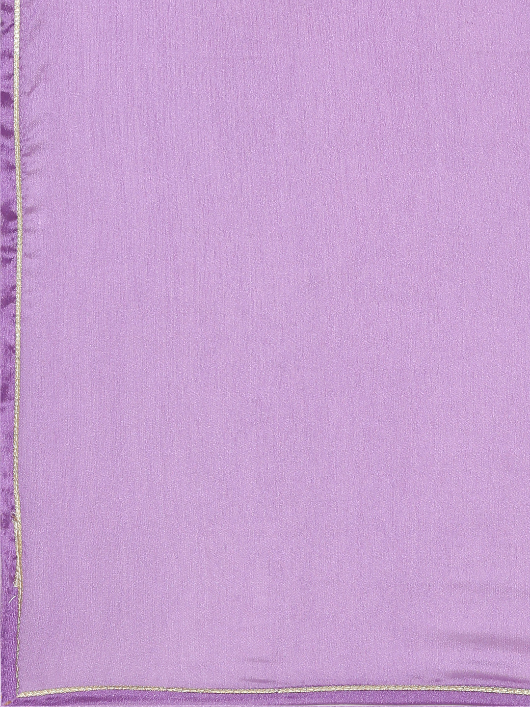 Neerus Purple printed straight kurta set with trousers and dupatta - detail view 4