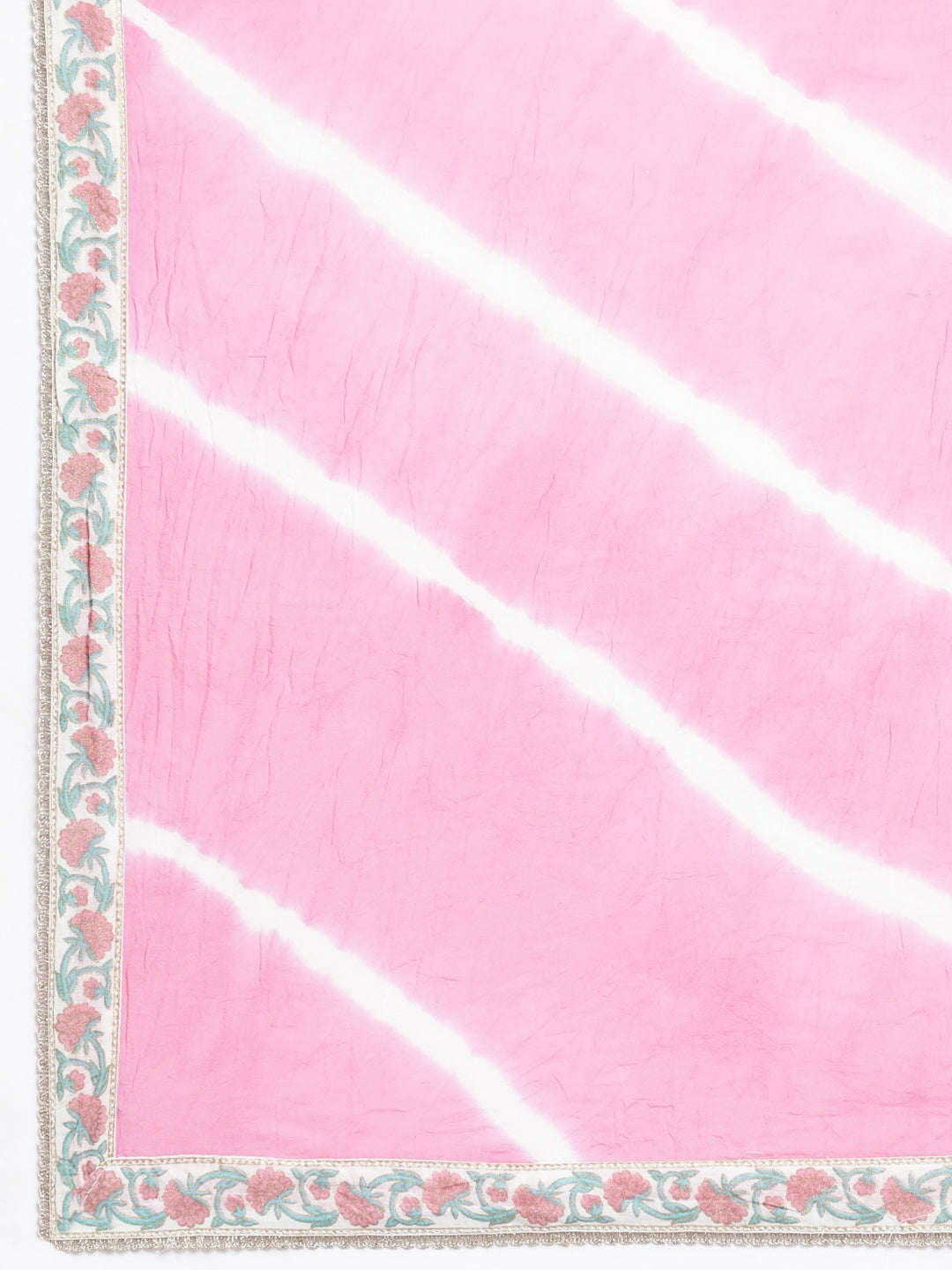 Neerus Pink printed panelled suit set - detail view 5