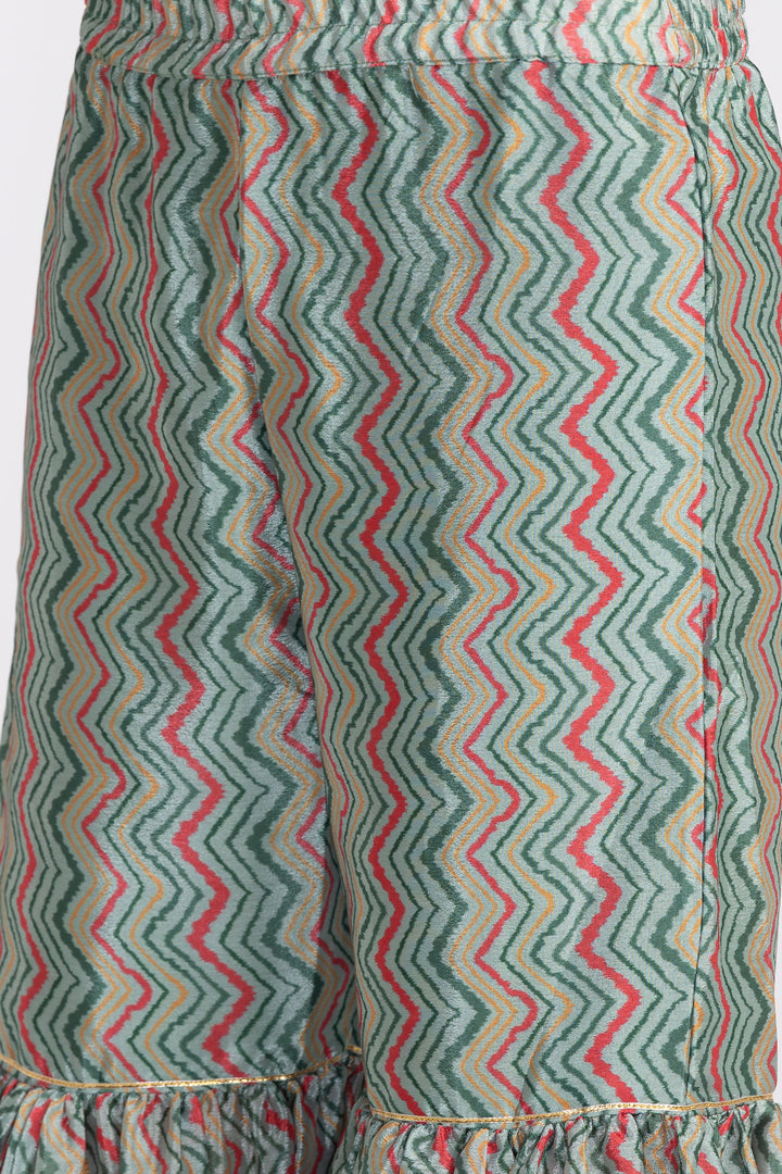 Neerus Floral embroidered pleated sequinned sharara set - detail view 3